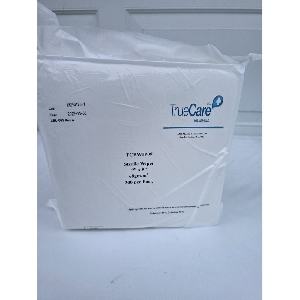 True Care Biomedix TCBWIP09 Sterile 9"x9", Lot of 300 Exp 11/25